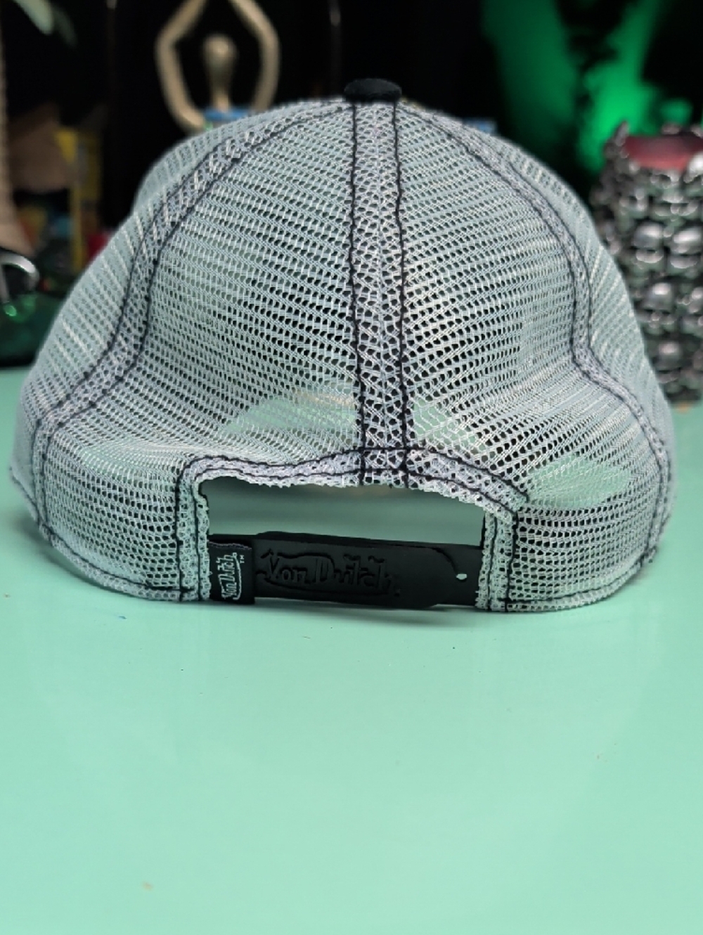 Von Dutch Black Trucker Hat with Multicolor Patch Artwork - Picture 3 of 6